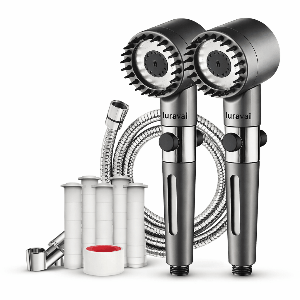 LURAVAI™ Filtered Showerhead Bundle (2 Heads + Accessories) - LURAVAI